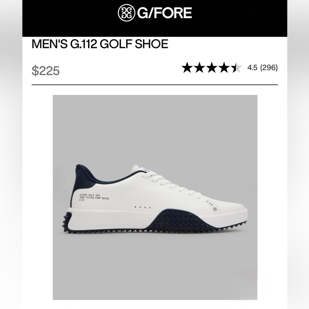 G/FORE MEN'S G.112 GOLF SHOE in Snow/Twilight